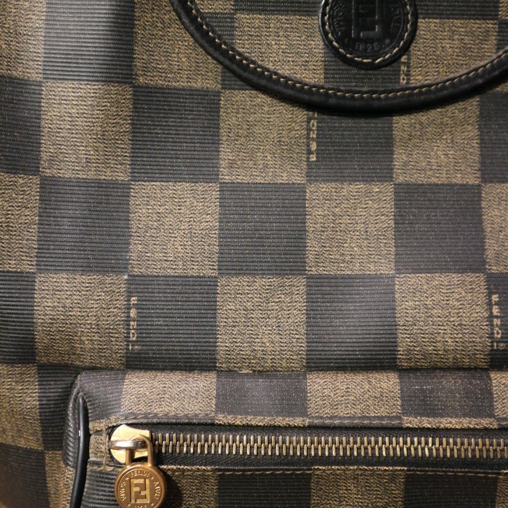 Vintage Authentic Fendi Checkered Backpack - Picture 2 of 8